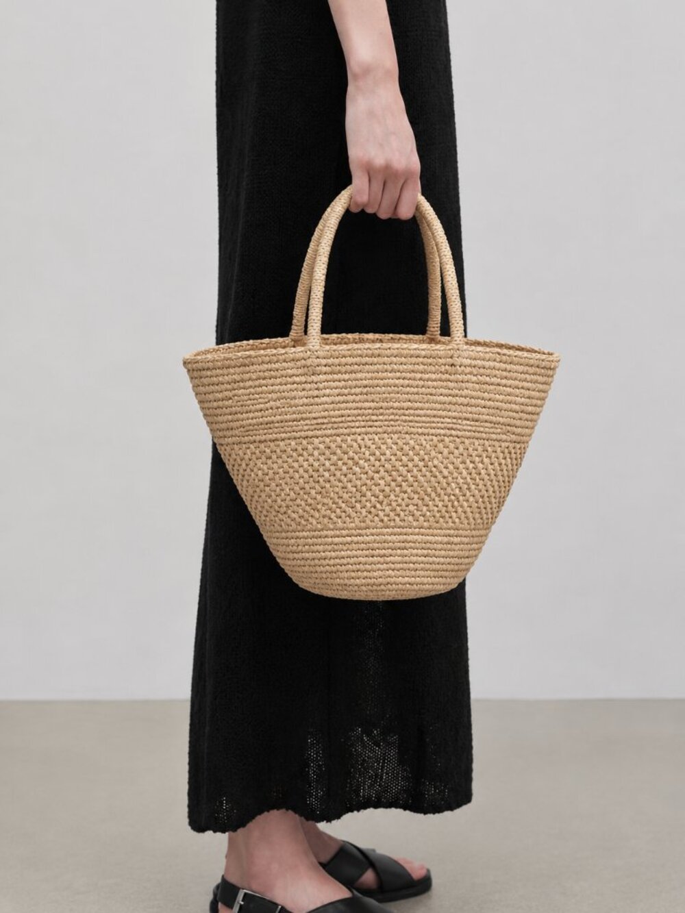 Handwoven Raffia Tote Bag - Natural Woven Everyday Tote - Picture 5 of 5